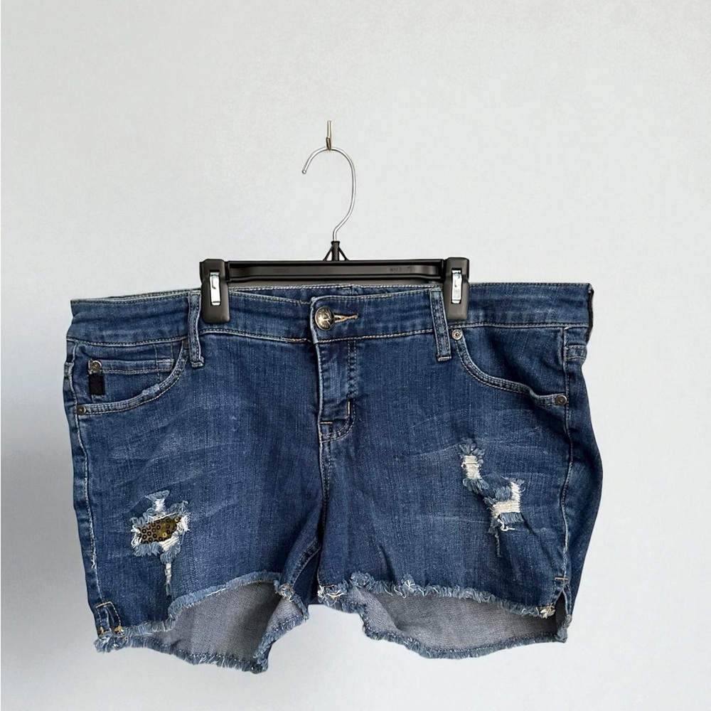 Torrid Blue Distressed Jean Shorts